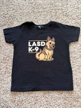 Kids LASD K-9 Black Graphic Tee